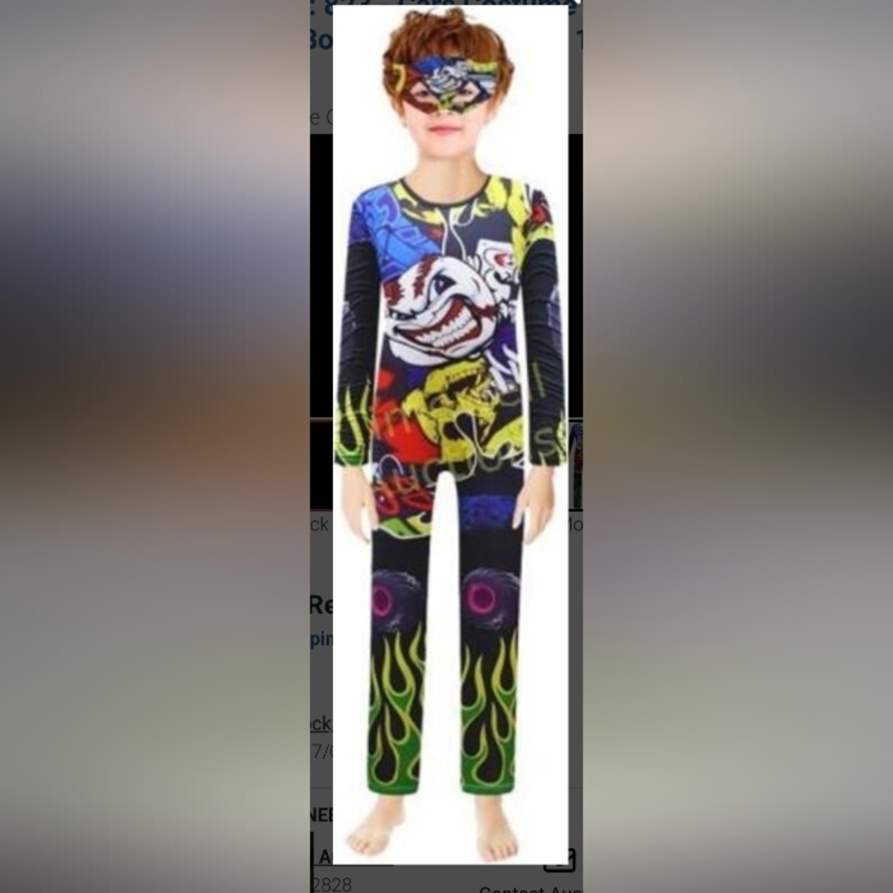 NWT Jumpsuit Pajamas with Mask